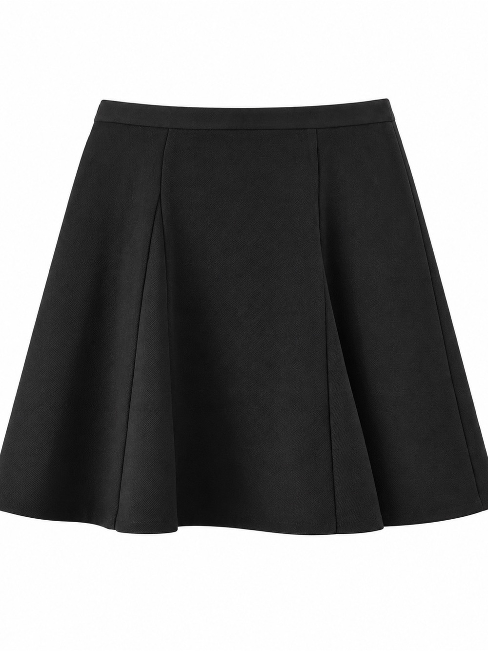 J. Crew Black Flared Brocade Textured Mini Skirt
